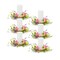 Melrose Set of 6 Green and Pink Mixed Floral Candle Rings 12.5"